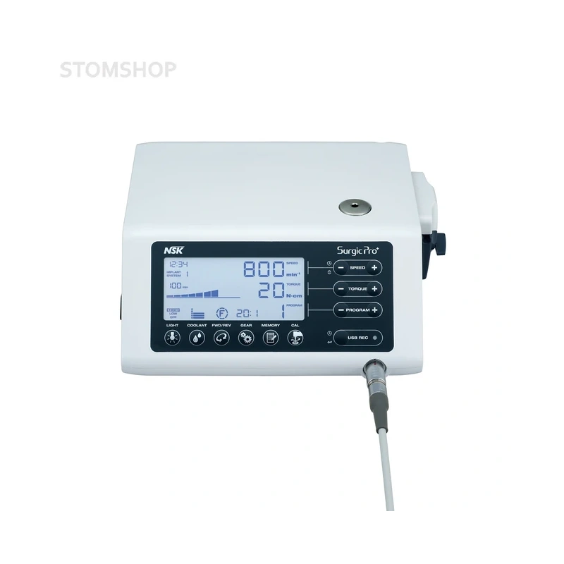 Комплект: физиодиспенсер Surgic Pro+ OPT + разборный наконечник Ti-Max X-DSG20L 20:1 + прямой хирургический наконечник с оптикой X-SG65L | NSK Nakanishi (Япония)