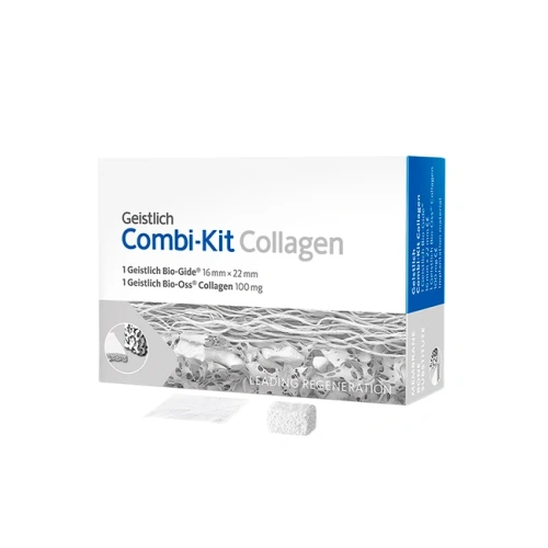 COMBI-KIT Collagen - набор для направленной костной регенерации: BIO-OSS Collagen 100 мг И BIO-GIDE 16х22 мм | Geistlich Pharma (Швейцария)