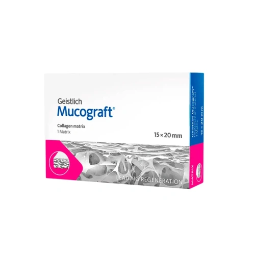 Mucograft - мембрана коллагеновая защитная васкуляризируемая, 15х20 мм | Geistlich Pharma (Швейцария)