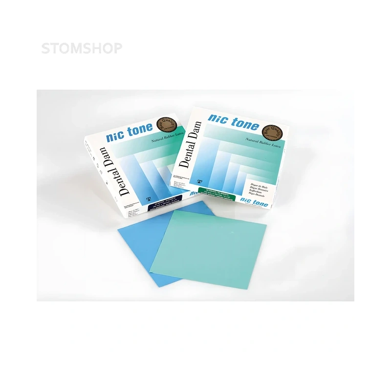 Nic Tone Dental Dam Black - латексный коффердам с нейтральным запахом, цвет черный, размер 152x152 мм, 36 шт. | MDC Dental (Мексика)