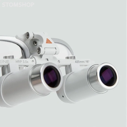 Heine HRP Set A - бинокулярные лупы высокого разрешения с увеличением 3,5х, 4х и 6х и креплением на оправе | Heine (Германия)