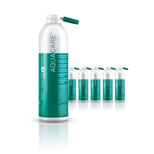 Aquacare - аэрозоль для очистки прямых и угловых наконечников и микромоторов, используемых с физиологическим раствором, 6 шт. по 500 мл | Bien-Air (Швейцария)