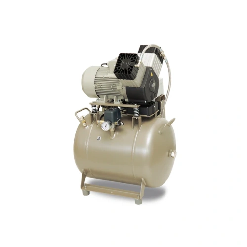 EKOM DK50 2V/50 S - безмасляный компрессор для 2-x стоматологических установок с кожухом, без осушителя, с ресивером 50 л | EKOM (Словакия)