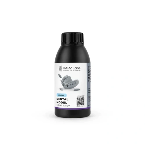 HARZ Labs Dental Model Light Grey - фотополимерная смола для изготовления стоматологических моделей, светло-серый цвет, 0.5 кг | HARZ Labs (Россия)