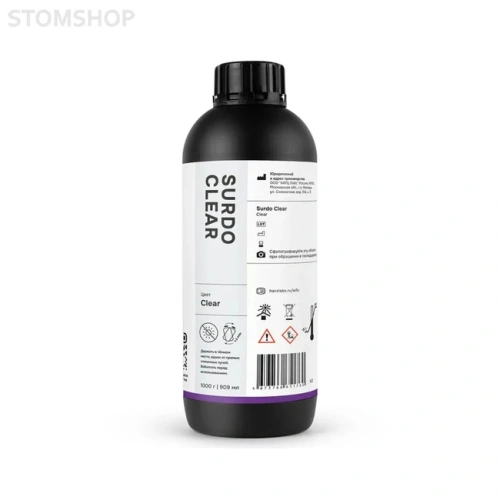 HARZ Labs Surdo Clear - фотополимерная смола, прозрачная, 1 кг | HARZ Labs (Россия)