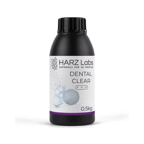 HARZ Labs Dental Clear PRO - фотополимерная смола, прозрачная, 0.5 кг | HARZ Labs (Россия)