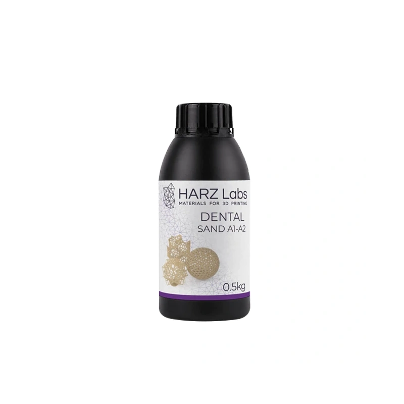 HARZ Labs Dental Sand A1-А2 - фотополимерная смола для стоматологии, цвет А1-А2 по шкале Вита, 0.5 кг | HARZ Labs (Россия)