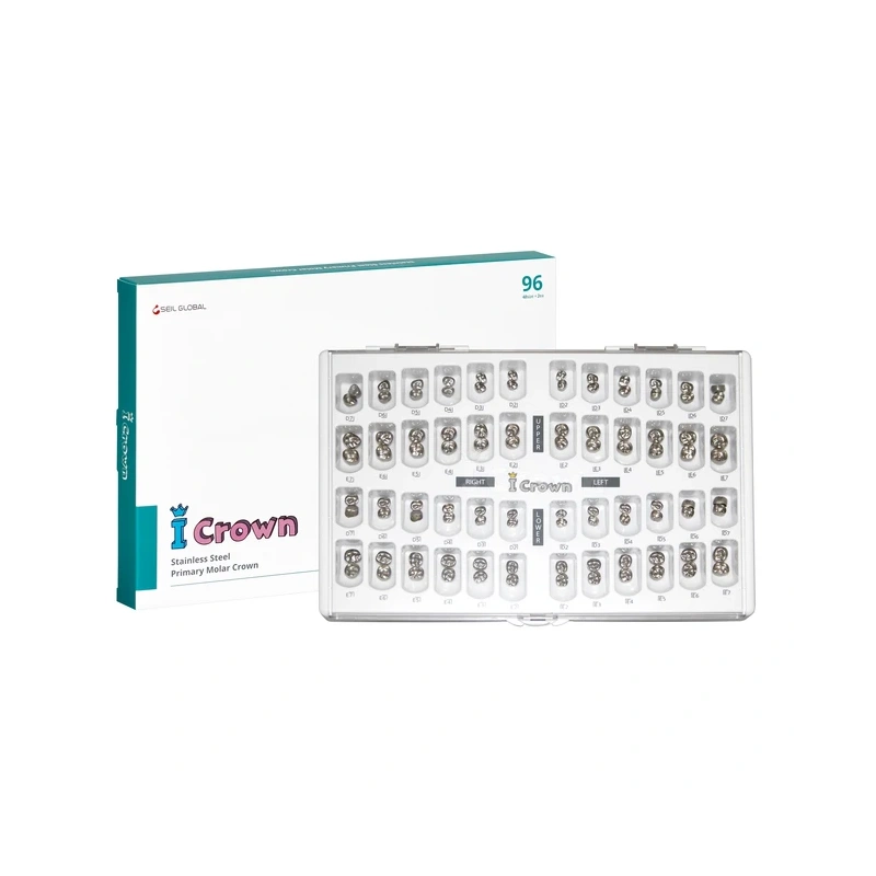 I Crown Full Kit - набор детских стоматологических коронок всех форм и размеров, 96 шт. | Seil Global (Ю. Корея)
