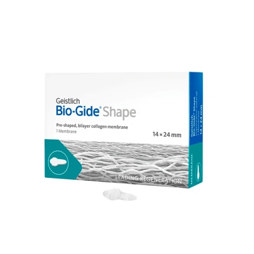 BIO-GIDE Shape - резорбируемая двухслойная барьерная мембрана, 14х24 мм | Geistlich Pharma (Швейцария)