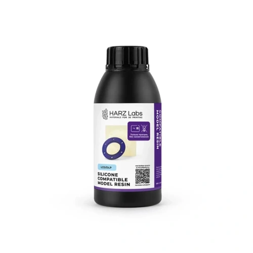 HARZ Labs Industrial Silicone-Compatible Mode - фотополимерная смола, цвет фиолетовый, 0.5 кг | HARZ Labs (Россия)