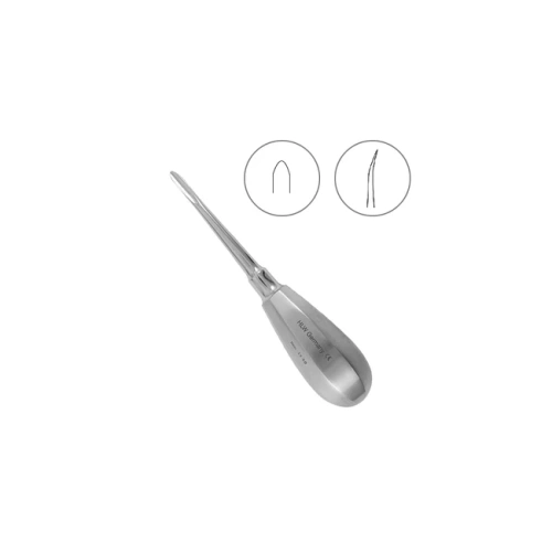 Элеватор Bein, изогнутый, 4мм | HLW Dental Instruments (Германия)