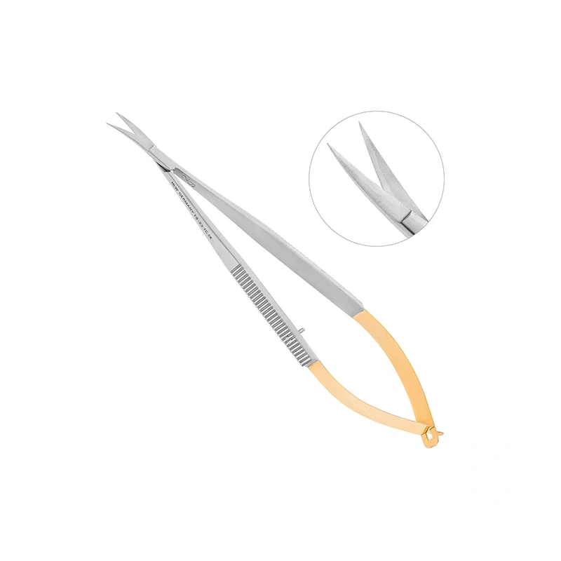Ножницы хирургические изогнутые Castroviejo TC, 140 см | HLW Dental Instruments (Германия)