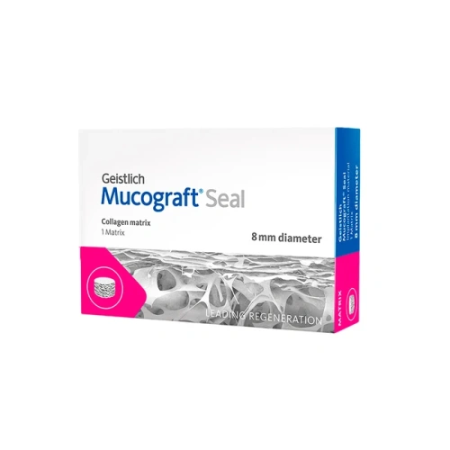 Mucograft Seal - мембрана коллагеновая защитная васкуляризируемая, диаметр 8 мм | Geistlich Pharma (Швейцария)