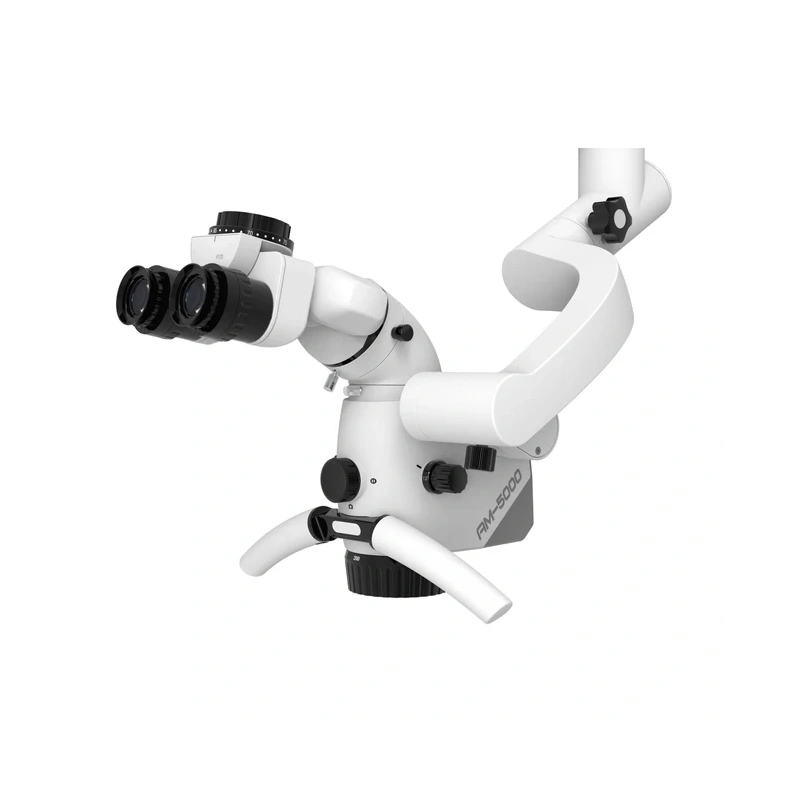 ALLTION AM-5000VF - стоматологический операционный микроскоп с 6-ступенчатым увеличением, с встроенной камерой, вариоскопом и флуоресцентным режимом | Alltion (Китай)