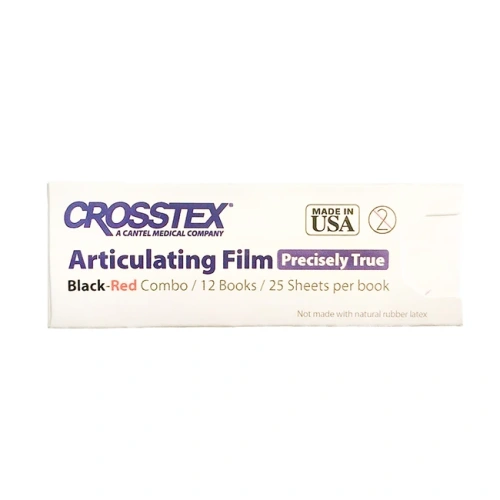 Pricisely True Black-Red - суперточная артикуляционная бумага для окклюзионных контактов, цвет черно-красный, толщина 13 мкм | Crosstex (США)