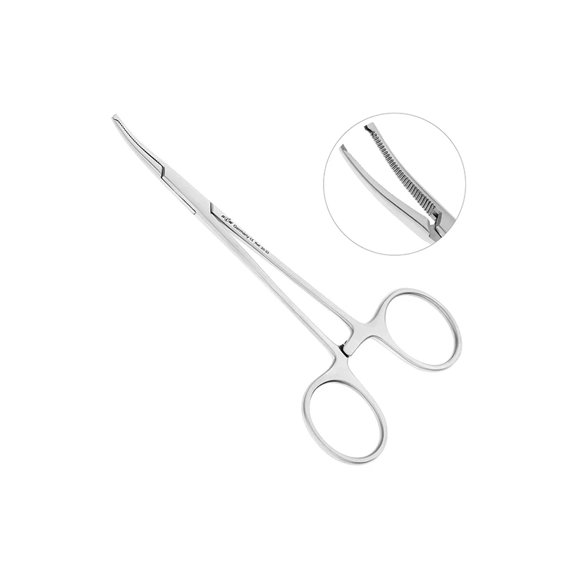 Зажим хирургический Kocherklemme изогнутый с зубчиками, 12,5 см | HLW Dental Instruments (Германия)
