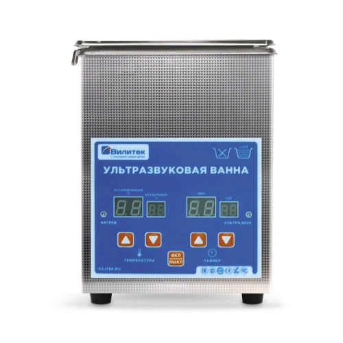 Vilitek VBS-2D - ультразвуковая ванна с подогревом, таймером и цифровым управлением, 2 л | Vilitek (Россия)