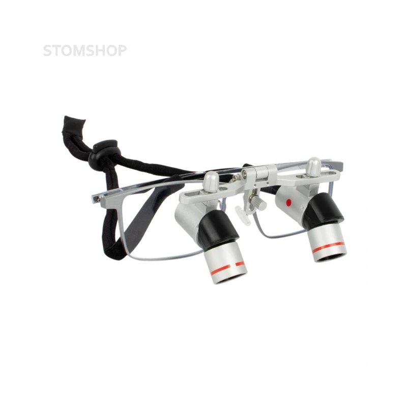 EMD4.0X + Titanium frame - эргономичные бинокулярные лупы системы Flip-up на титановой оправе, с асинхронной регулировкой межзрачкового расстояния, увеличение 4.0х | Ymarda (Китай)