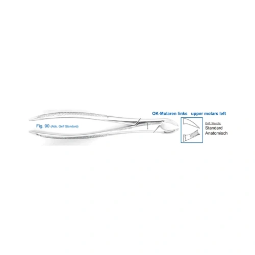 Щипцы для удаления зубов верхние, моляры левые (11-90) | HLW Dental Instruments (Германия)