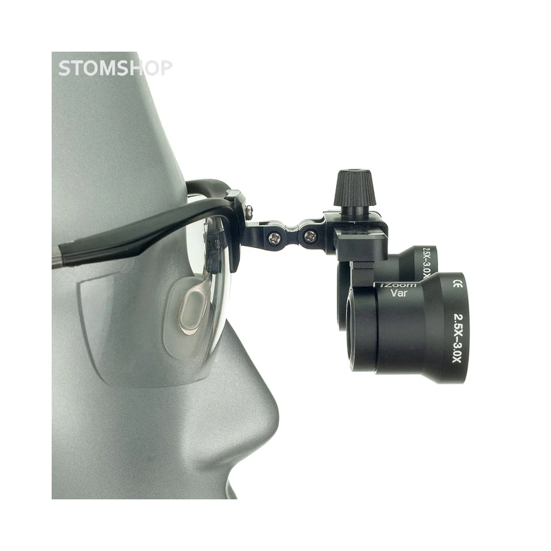 iZoom Flip-up Loupes Rudilite Frame - стоматологические бинокулярные лупы системы Flip-up на титановой оправе, рабочее расстояние 360-460 мм, увеличение 2.5х - 3.0x (мультизум) | DentLight (США)