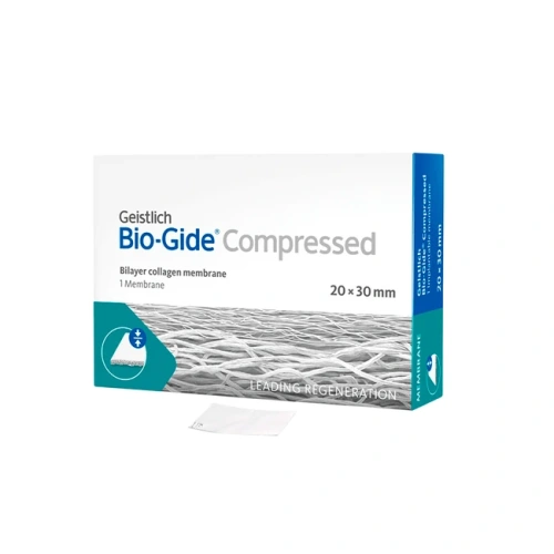 BIO-GIDE Compressed - резорбируемая двухслойная барьерная мембрана, 20x30 мм | Geistlich Pharma (Швейцария)