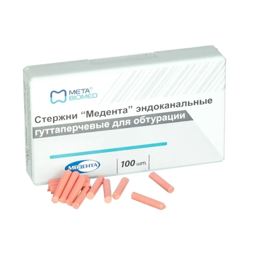 Медента - стержни эндоканальные гуттаперчевые для обтурации, 100 шт. | Meta Biomed (Ю. Корея)