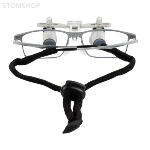 EMD5.0X + Titanium frame - эргономичные бинокулярные лупы системы Flip-up на титановой оправе, с асинхронной регулировкой межзрачкового расстояния, увеличение 5.0х | Ymarda (Китай)