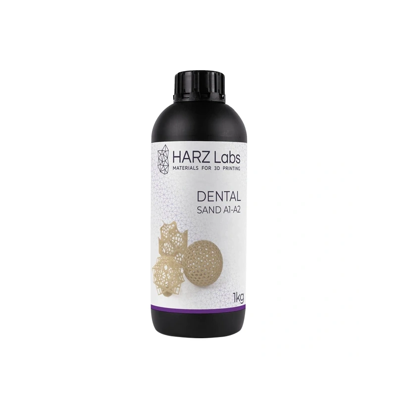 HARZ Labs Dental Sand A1-А2 - фотополимерная смола для стоматологии, цвет А1-А2 по шкале Вита, 1 кг | HARZ Labs (Россия)