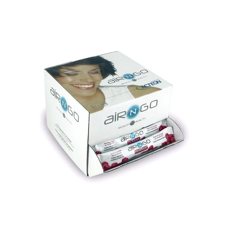 Air-N-Go Classic Powder Raspberry - порошок для струйного полирования и чистки зубов, вкус малины, 50x20 г | Satelec Acteon Group (Франция)