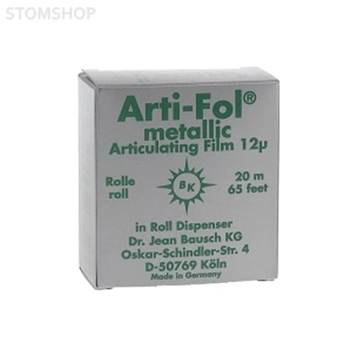 Bausch BK 32 Arti-Fol - фольга окклюзионная односторонняя зеленая, толщина 12 мкм, рулон 22 мм x 20 м | Bausch (Германия)