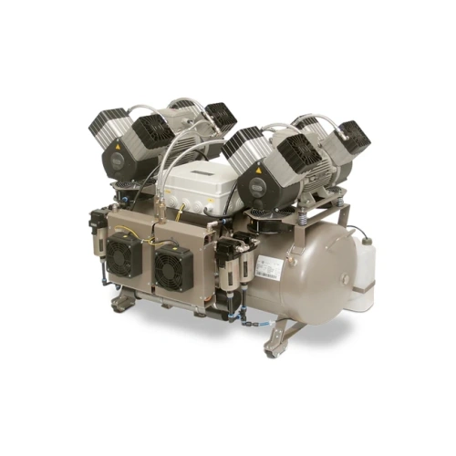 EKOM DK50 2X4VR/110S/M - безмасляный компрессор для централизованной компрессорной с кожухом, с осушителем, с ресивером 110 л | EKOM (Словакия)