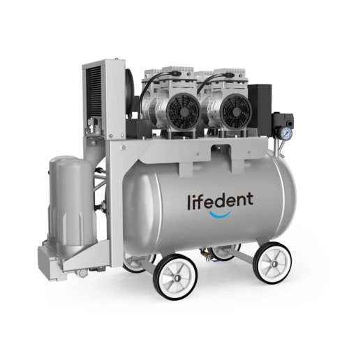 Lifedent SP150 - безмасляный компрессор для 3-4 установок, с осушителем, без кожуха, с ресивером 60 л, 160 л/мин | Lifedent (Китай)