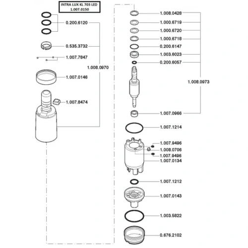INTRA LUX KL 703 LED - микромотор электрический | KaVo (Германия)