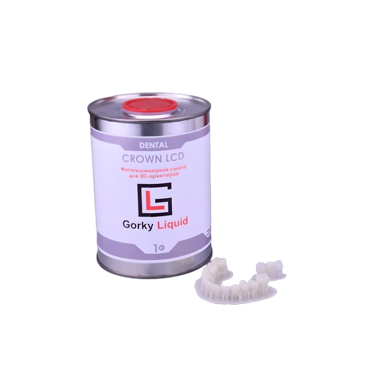 Gorky Liquid Dental Crown LCD/DLP - фотополимерная смола для стоматологии, цвет А1-А2, А2, А3 по шкале Вита, Bleach, 1 кг | Gorky Liquid (Россия)