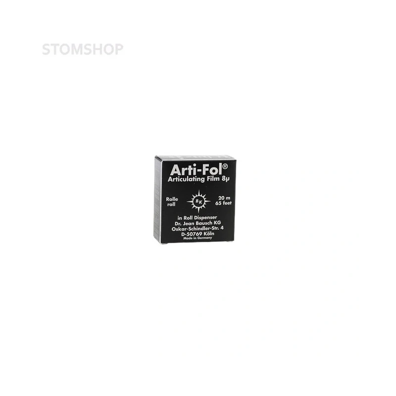 Bausch BK 24 Arti-Fol - фольга окклюзионная двусторонняя черная, толщина 8 мкм, рулон 22 мм x 20 м | Bausch (Германия)