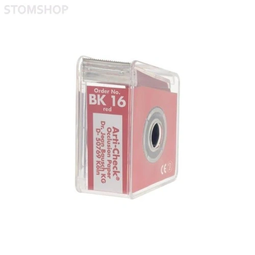 Bausch BK 16 - артикуляционная бумага красная, толщина 40 мкм, рулон 22 мм x 10 м | Bausch (Германия)