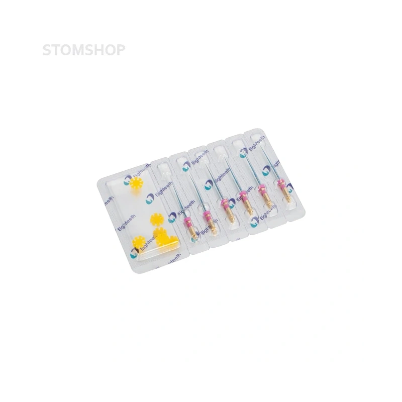 E-FLEX Blue - машинные файлы NiTi с памятью формы, конус 04, длина 25 мм, размер 12,5, 6 шт. | Eighteeth (Китай)