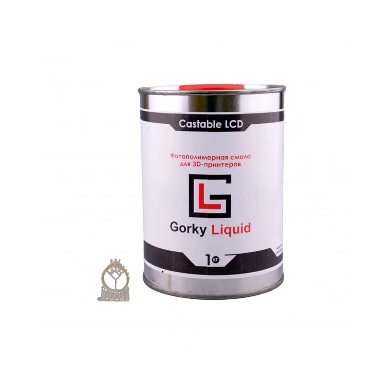 Gorky Liquid Dental Castable LCD - фотополимерная смола для прямой отливки зубных имплантов, цвет полупрозрачный, 1 кг | Gorky Liquid (Россия)