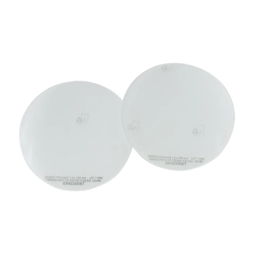 Erkoflex-bleach 240 - термоформовочные пластины, бесцветные, круглые, диаметр 240 мм, толщина 1 мм, 20 шт. | Erkodent (Германия)